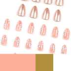 Pink rose nails