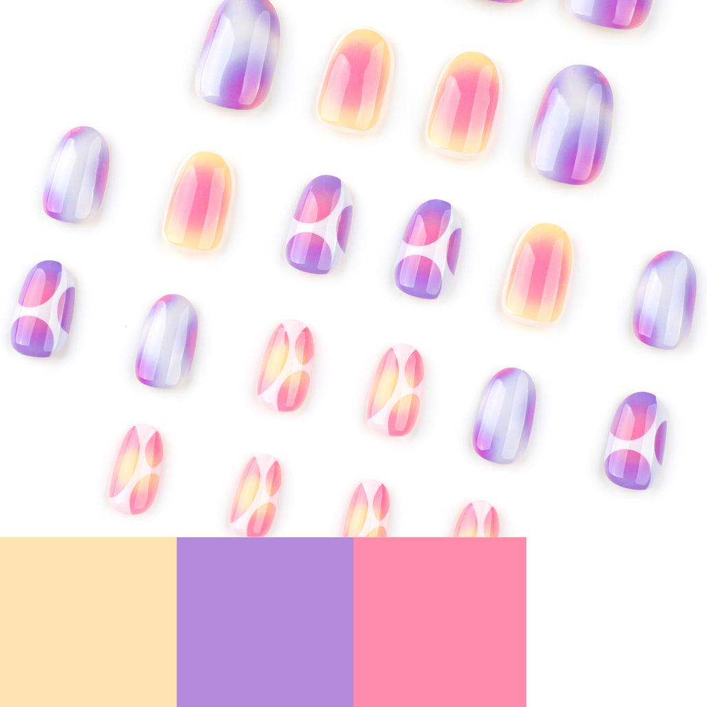 Dye rainbow nails