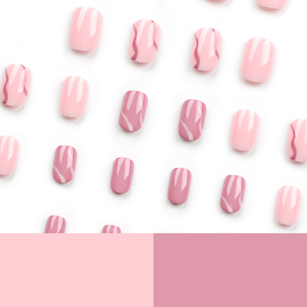 Striped candy nails