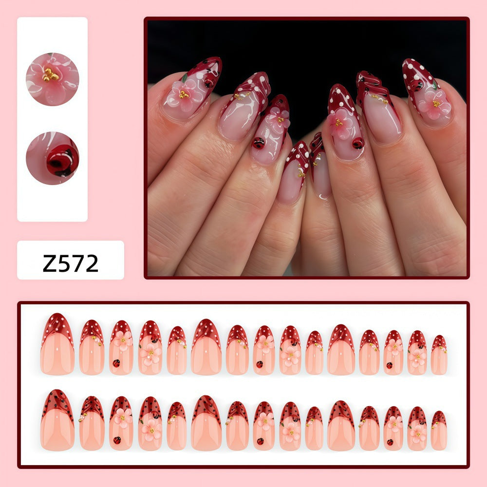 Seven-spotted ladybug nail polish