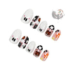 Halloween pumpkin nails