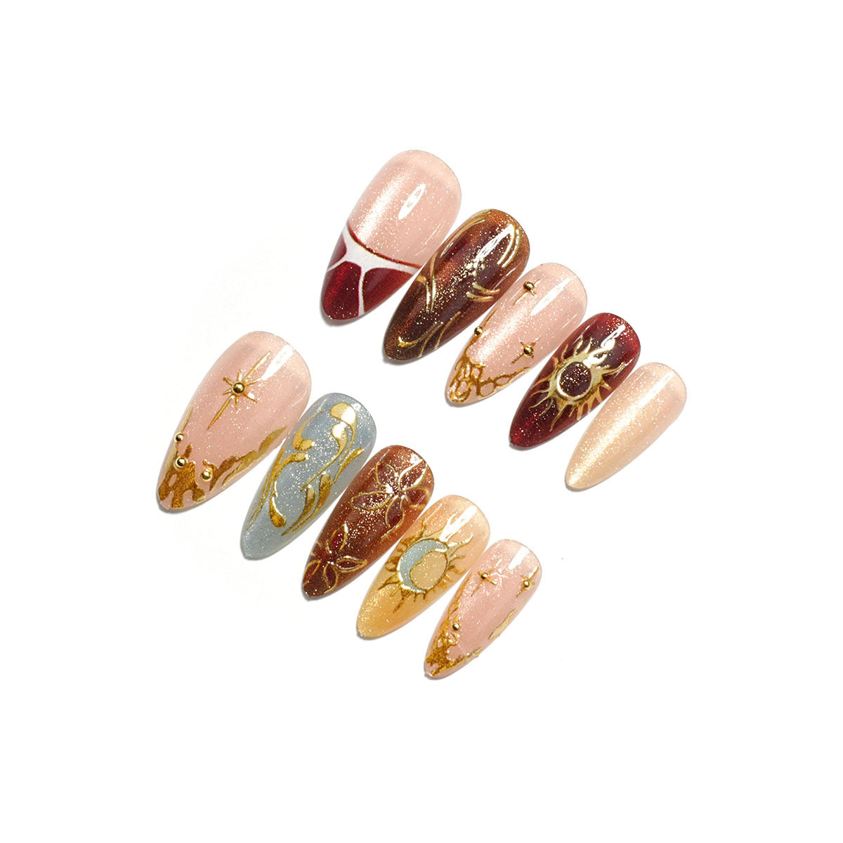 Sun moon nails