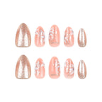 Pink rose nails