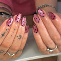 Raspberry black tea nails