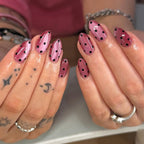 Raspberry black tea nails