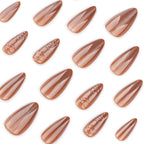 Rose-brown cat's eye nails