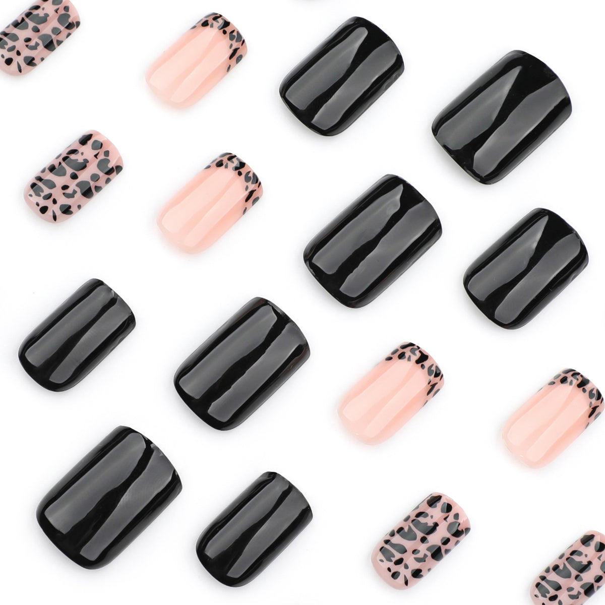 French leopard print manicure