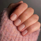 24pcs Pink Short Squoval shape Nails