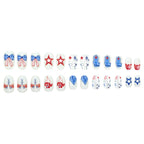 American Independence Day Western Cowboy Star Butterfly Knot Flag nails