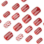 Red ribbon nails