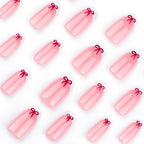 Valentine's Day bow nails
