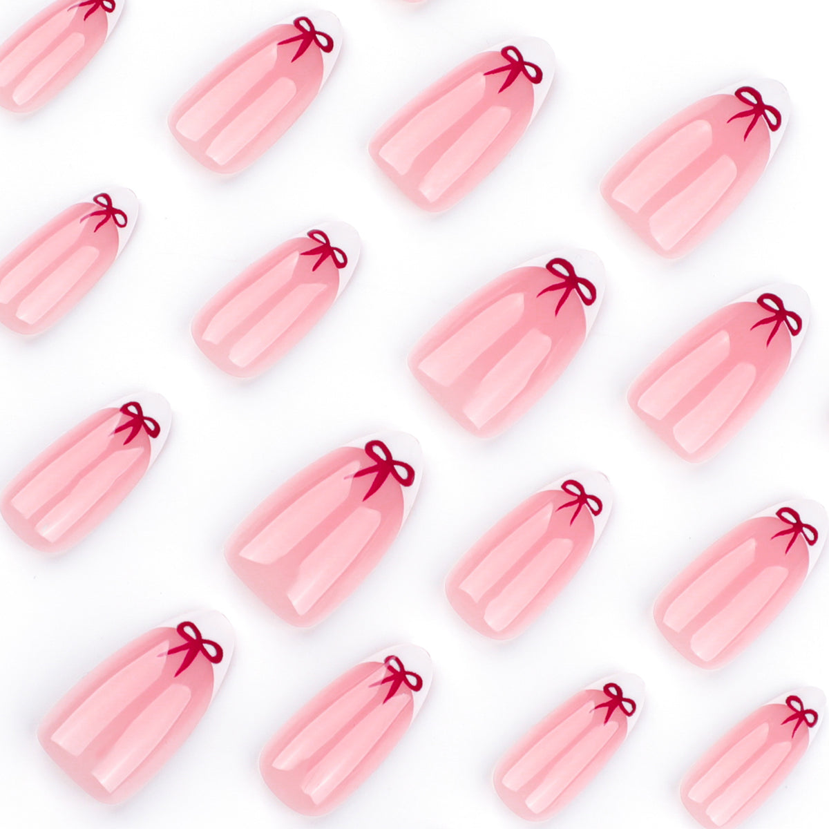 Valentine's Day bow nails