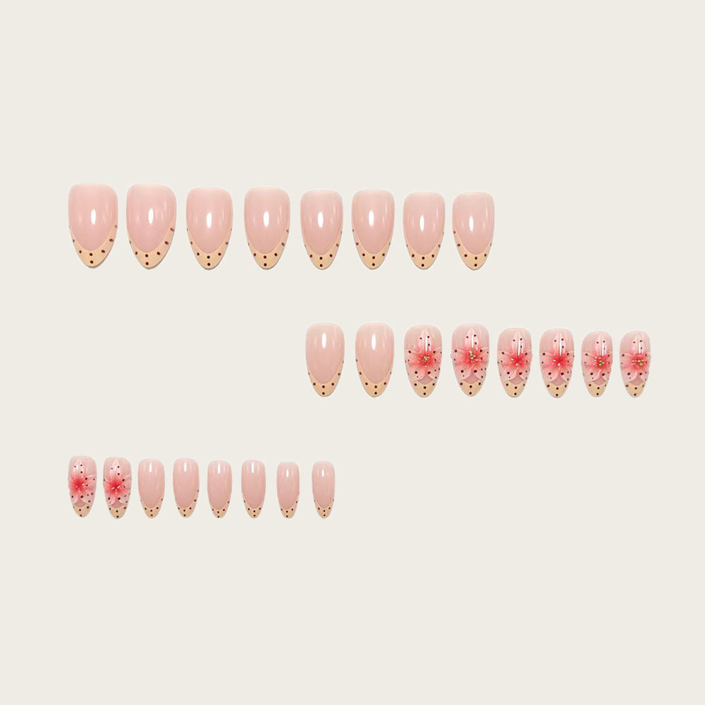 French-style polka dot nails