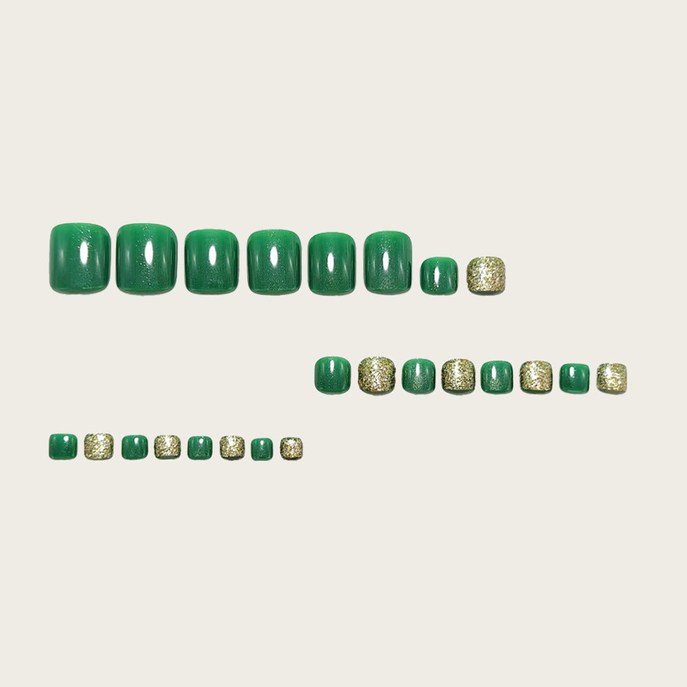 Green tourmaline cat's eye Nails