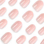 Simple gradient peach nails