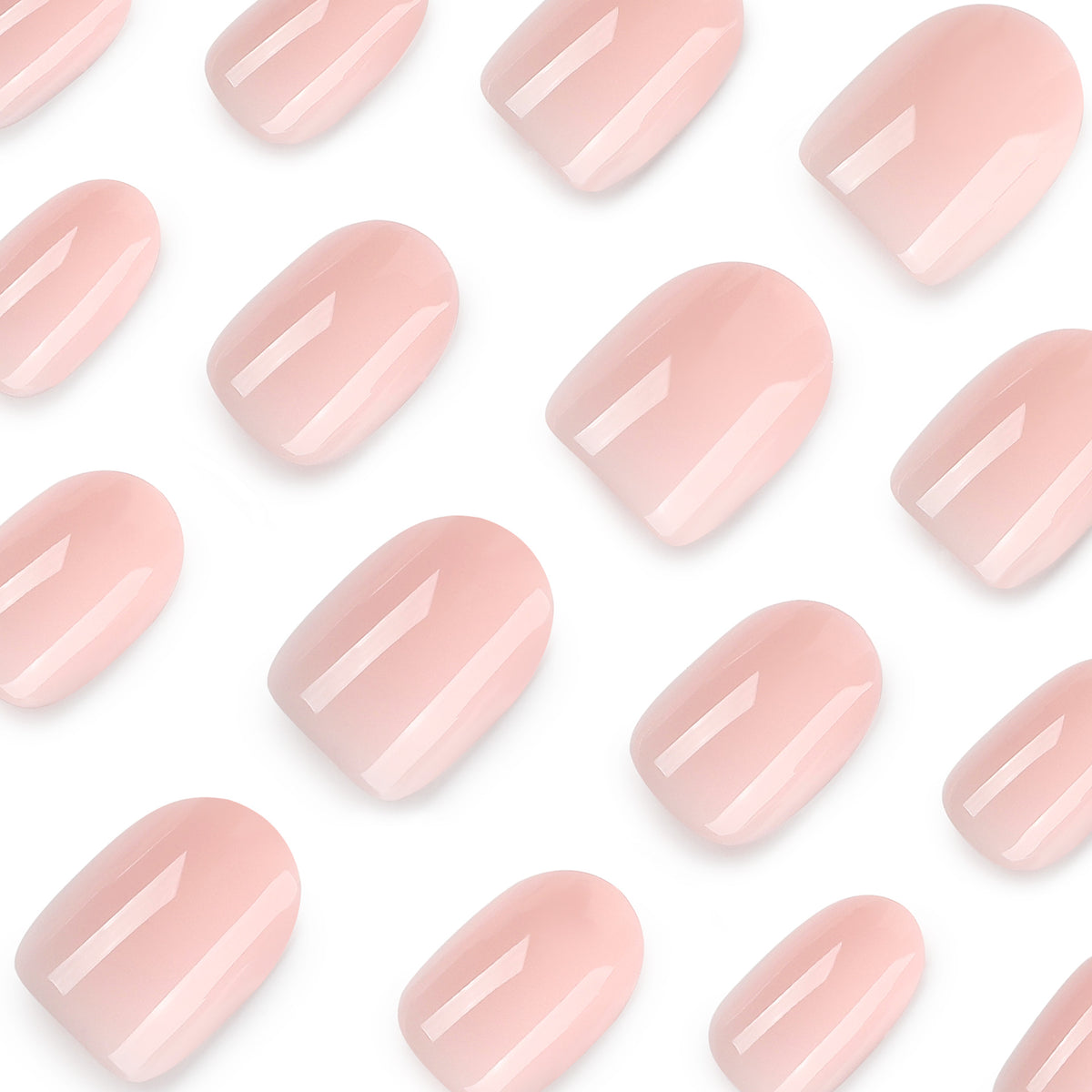 Simple gradient peach nails