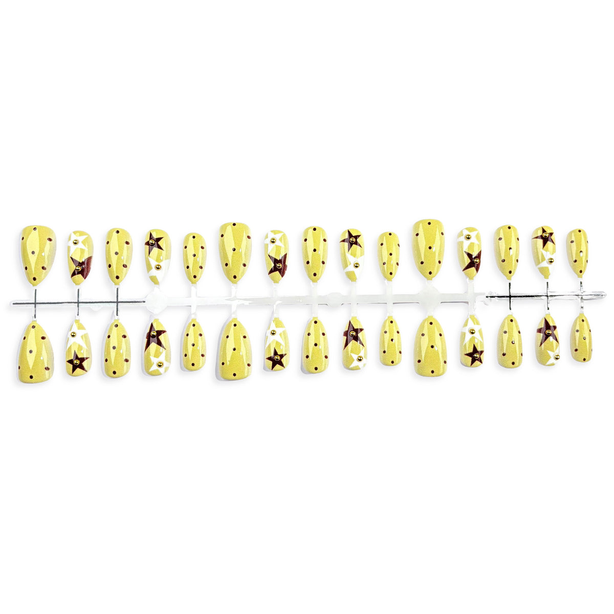 Cream-yellow banana nails