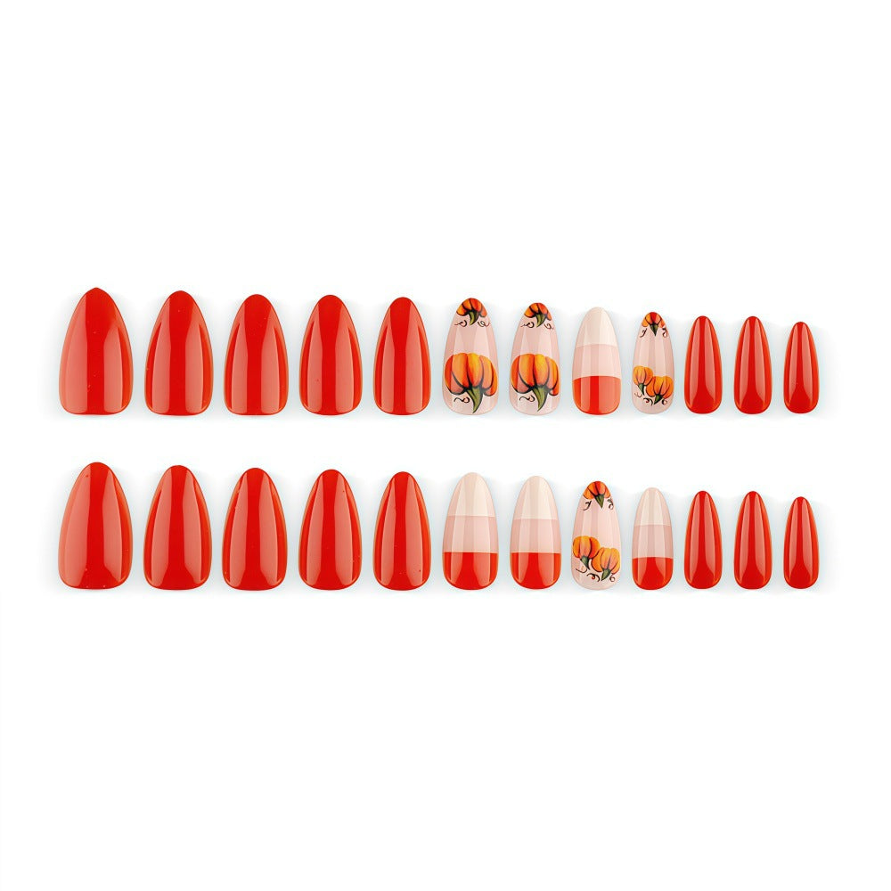 Pumpkin candy nails