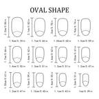 24pcs Oval White French gradient with glitter Nails