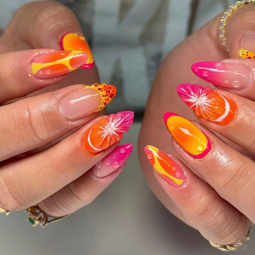 Colorful three-dimensional nails