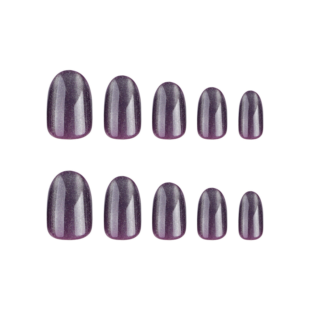 Grape crystal nails