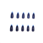 Deep-sea blue cat eye nails