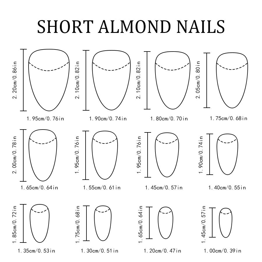 24pcs Short Almond-white French candy Christmas Nails