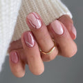 Striped candy nails