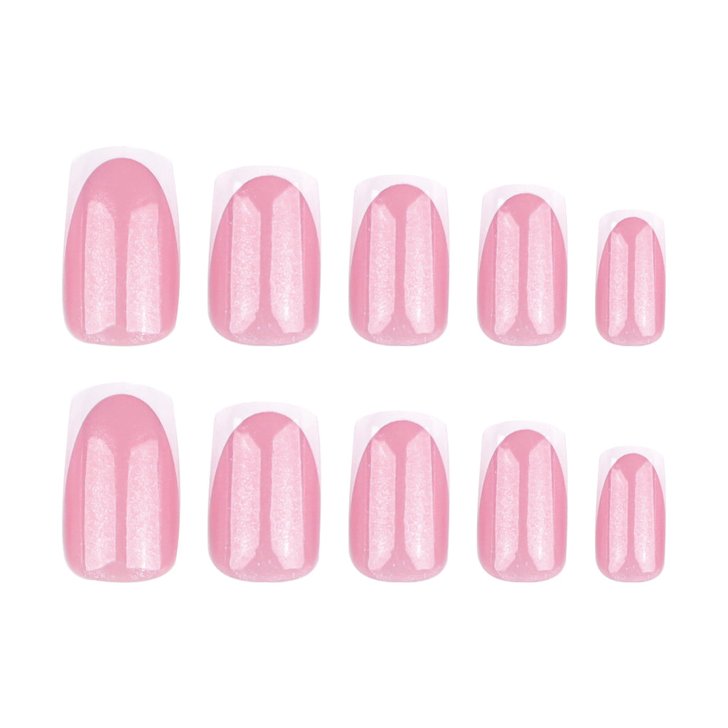 Cheese pink nails