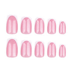 Cheese pink nails