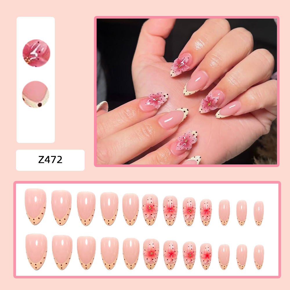 French-style polka dot nails