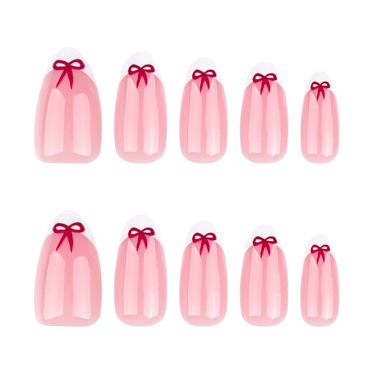 Valentine's Day bow nails