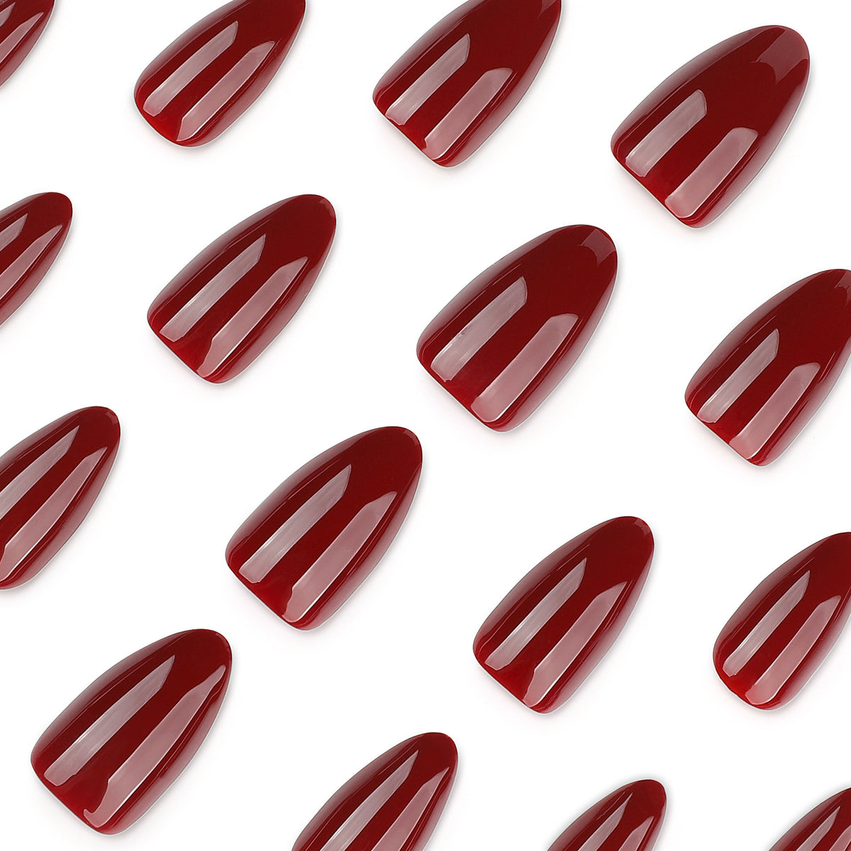 Almond wine red nails