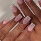 White French-style Square nails