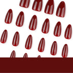 Almond wine red nails
