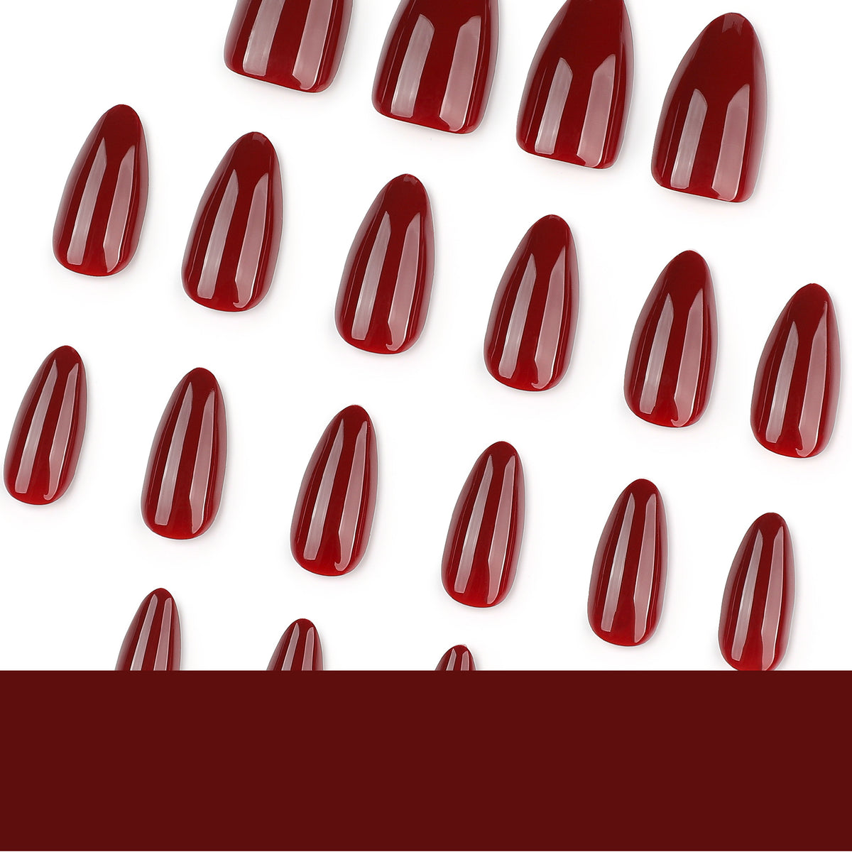 Almond wine red nails