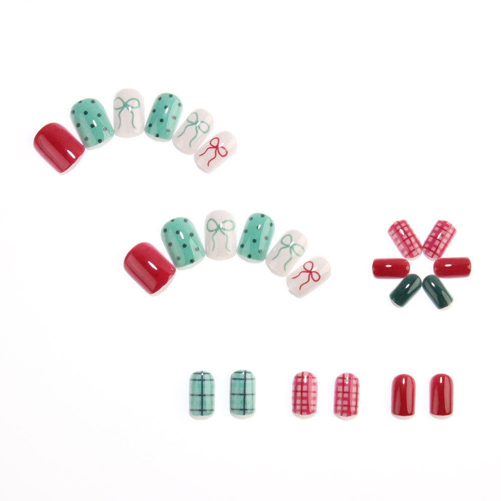 Christmas bow nails