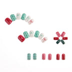 Christmas bow nails