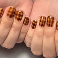 Caramel pudding nails
