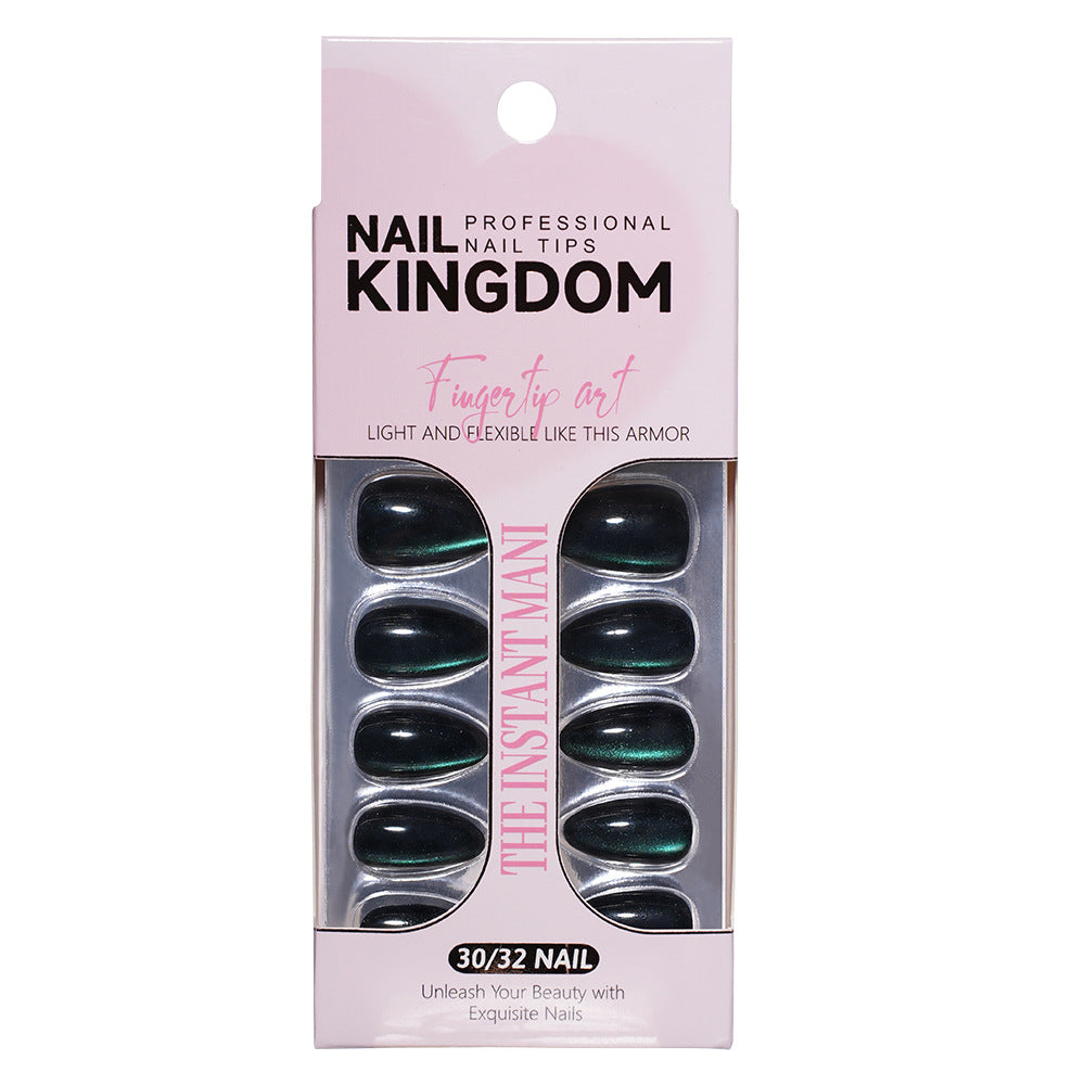 30 pcs Cat eye solid Almond Nails YS-514 set1
