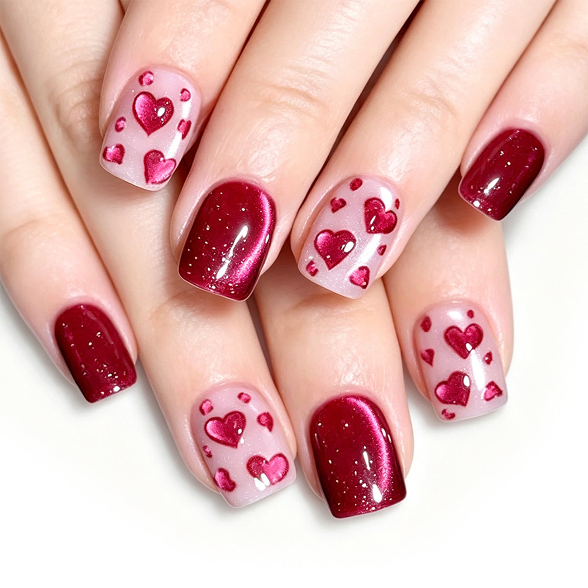 Love Valentine's Day nails