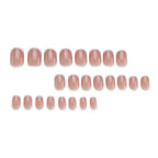 Short square white French-style nails