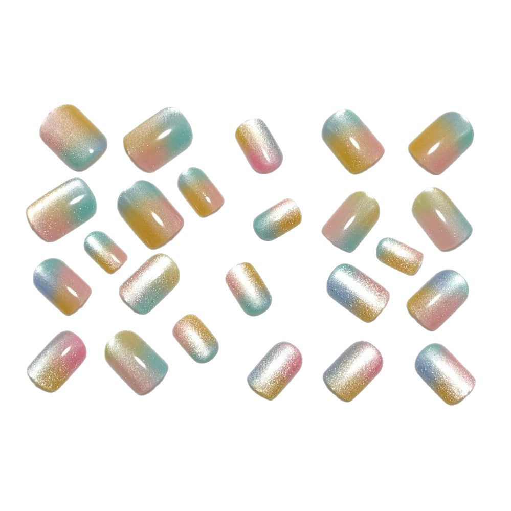 Graduated colored nails