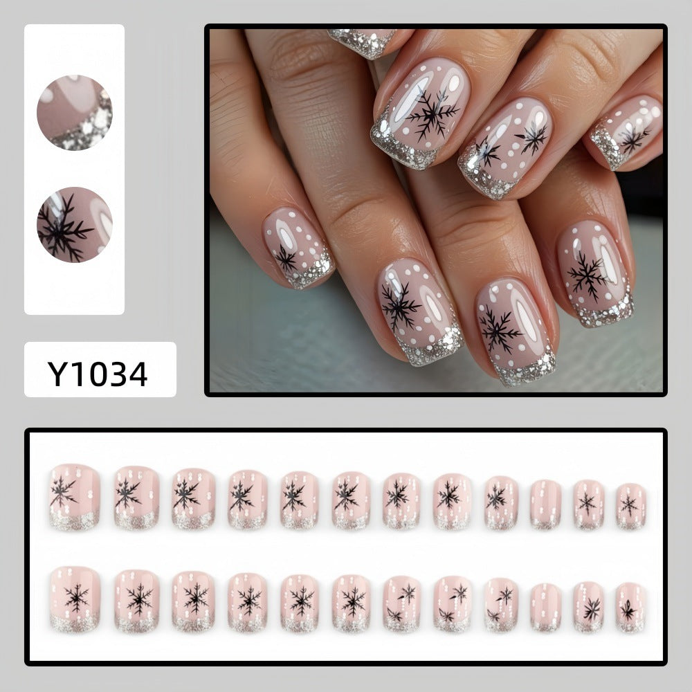 Winter French-style Nails