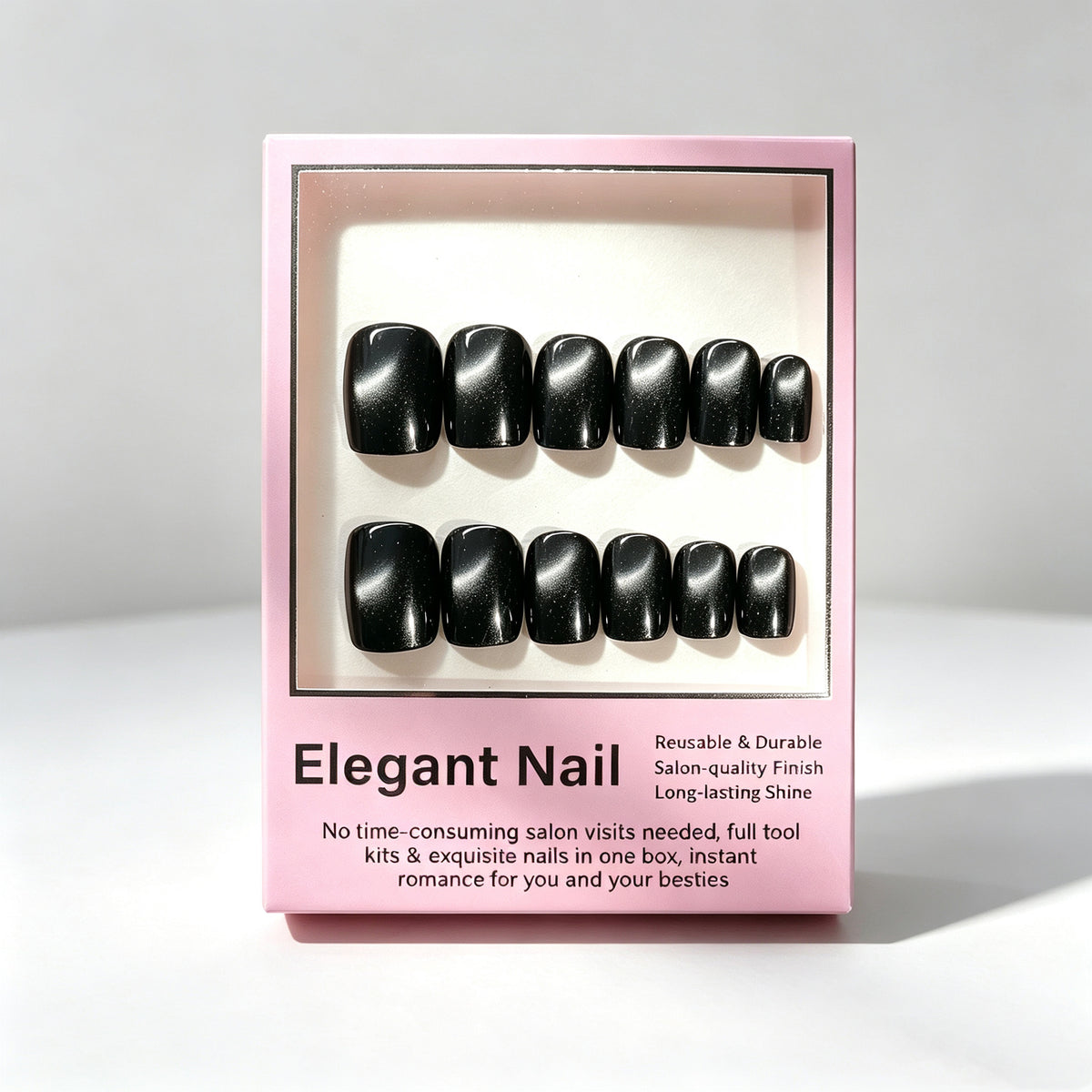 Designer French cat-eye nails