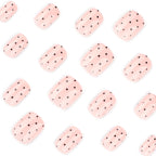 Black polka dot nails