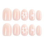 Gradient peach flower nails