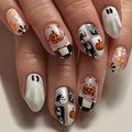 Halloween pumpkin nails