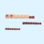 Bows flower-shaped toe nails