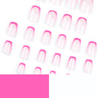 Raspberry French nails